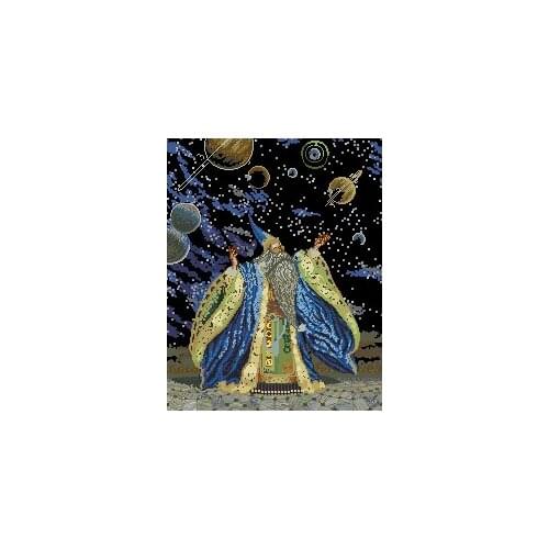 Higher Cotton Top Quality Beautiful Lovely Counted Cross Stitch Kit Planetarius Scarlet Wizard Magician Magic