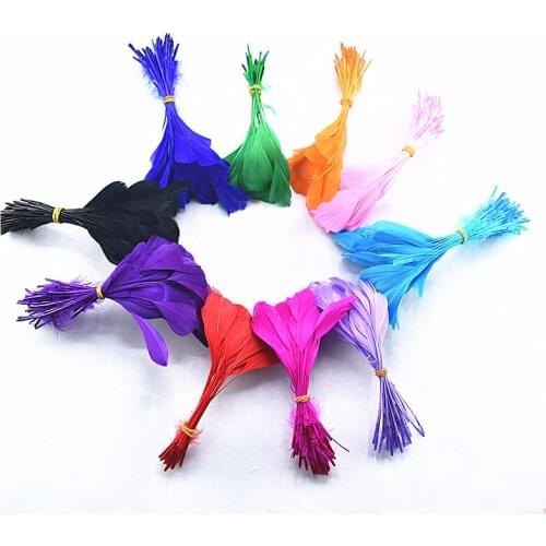 High quality Natural dyed Goose Feathers 20-100Pcs/lot 15-20cm DIY feathers for jewelry making Wedding Decoration clothes plumes