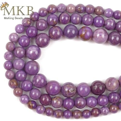 Natural High Quality Lepidolite Gem Stone Round Beads For Jewelry Making 6mm8mm10mm Spacer Loose Beads Diy Bracelet Strand 15"
