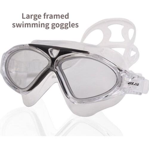 JIEJIA Swimming glasses Clear Version Diving goggles Professional Anti-Fog Sport Eyewear Large Adult Waterproof Swim Glasses