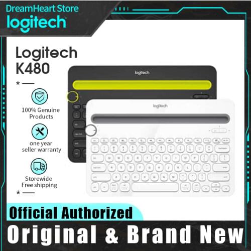 Logitech K480 Multi-device Wireless Convenient Slim Portable Keyboard