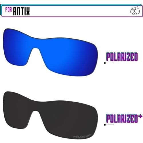 EZReplace Polarized Replacement Lenses for - Oakley Antix Sunglasses - Black P Plus-Navy P