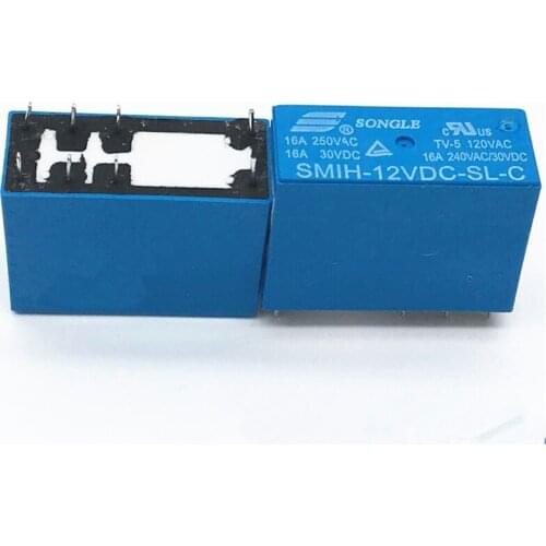 Free shipping power relay SMIH-12VDC-SL-C SMIH-24VDC-SL-C 8pins 16A 2PCS/LOT