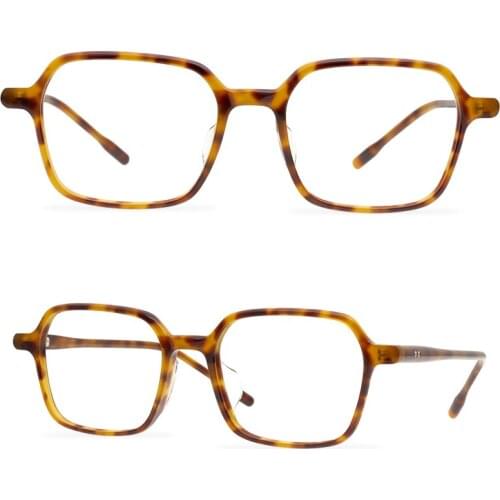 Retro Acetate Full Frame Square Glasses Fashion Simple Transparent Sports Glasses