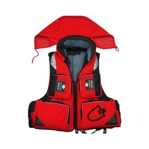 Sea fishing life jacket with detachable multi-pocket fishing vest and high buoyancy adult life jacket