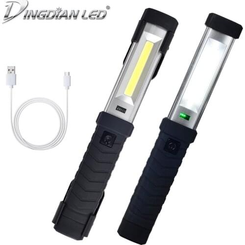 LED COB+XPE Flashlight YD-24 Work Light Outdoor Portable Lantern Cold White Torch LED Camping Fishing Battery Include LED Torch