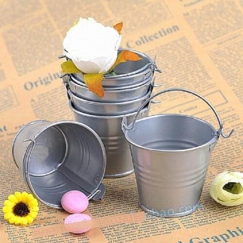200pcs Galvanized Metal Bucket party favors decoration, mini tin pails, mini bucket wedding party supply WA2457