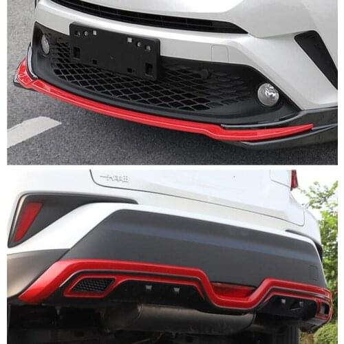High Quality Front&Rear Bumper Lip Splitters Spoiler Diffuser Protector Guard Cover For Toyota C-HR CHR 2016 2017 2018 2019 2020