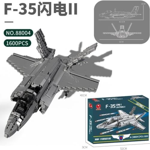 High-Tech Military Series F-35 LightningⅡFighter Modular Building Block Tightly Assembled Adults And Children Can Play Boy Gift