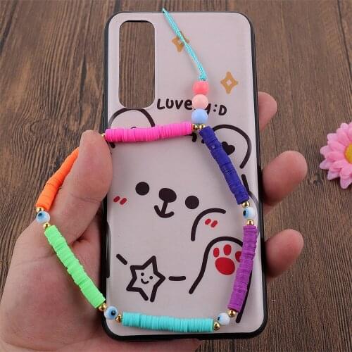 Boho Jewelry Mobile Phone Chain Accessory Straps Neck Evil Eye Phone Straps Bead Hanging Chain For Phone Mobile Phone Cord Girls