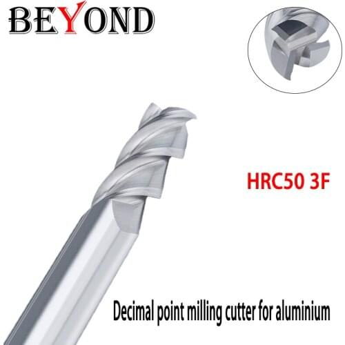 BEYOND Decimal Point Milling Cutter For Aluminium Alloy Carbide Milling Cutter Router Bit Woodworking Tools CNC