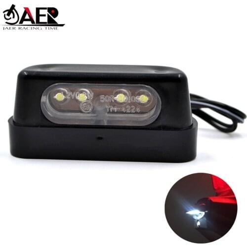JAER Mini Motorcycle LED Tail Rear Light Motorbike License Plate Light Rear Light for Honda Kawasaki Yamaha Suzuki