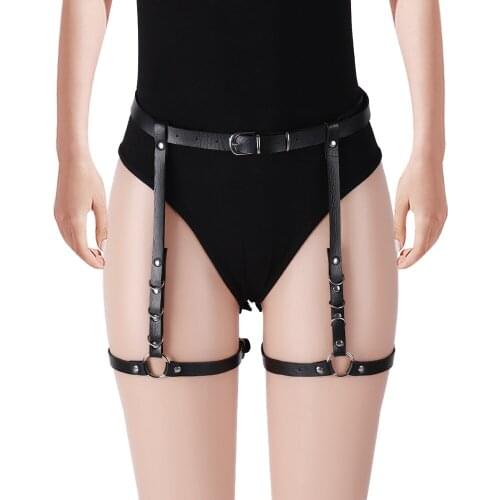 Womens Lingerie Sword Belts Sex Costumes Bdsm Bondage Suspender Leather Sexy Harness Garter Body Strap Belt Stockings Gothic