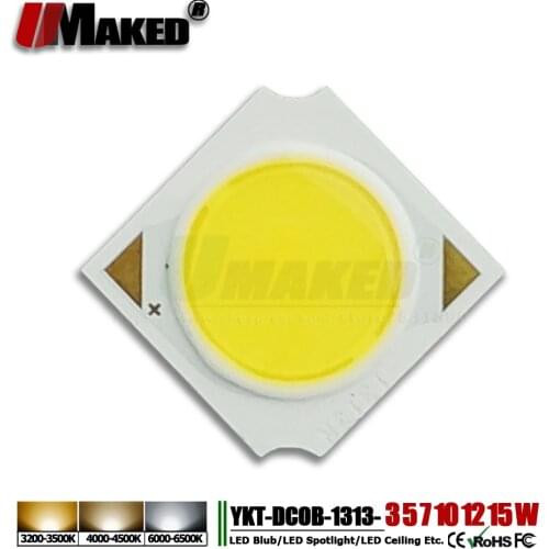 10Pcs COB Chip 3W 5W 7W 10W 12W 15W 1313 Light11mm LED Light Beads Integrated SMD diode 17x34mil for LED Bulb Ceiling spotlights