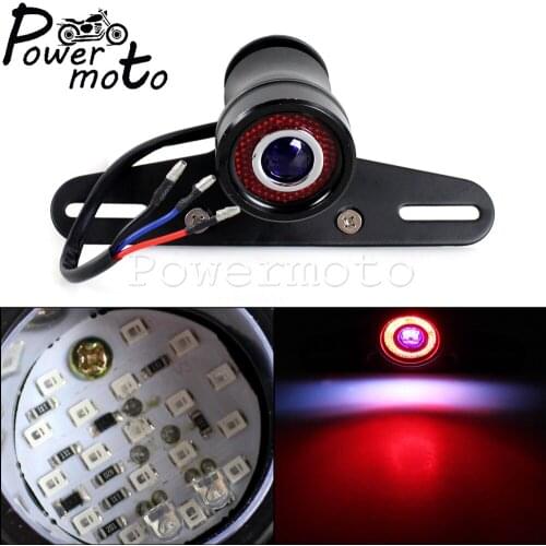 12V Motorcycle Taillight Stop Brake Rear Light LED Tail Light License Plate Light For Harley Cafe Racer Bobber Chopper Cruisers