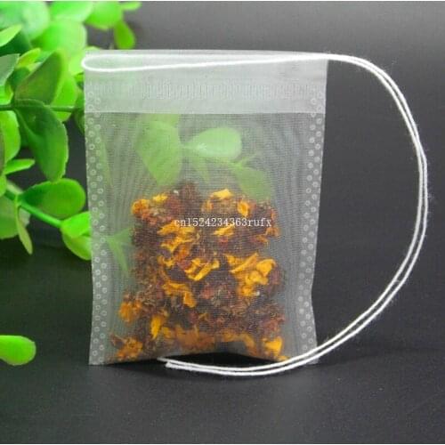 2000pcs 6x8cm Empty Tea Bags Nylon Teabags With String Heal Seal Filter Paper for Herb Loose Tea Wholesale