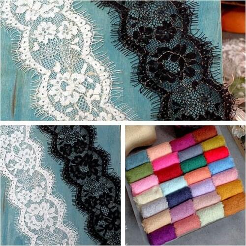 3 meters long, good quality color eyelashes lace fabric, DIY handmade decorative accessories, apparel fabrics