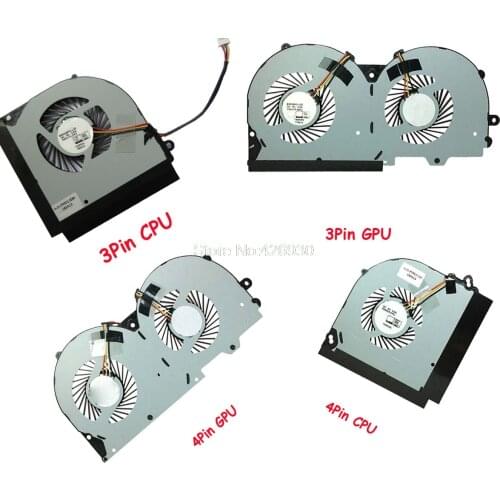 3Pin 4Pin CPU GPU Fan For CLEVO P950 P955HQ3 P950HR P950ER P955HR P957HR BS5005HS-U3E 6-31-P9502-HB0 6-31-P95E2-101 BS5005HS-U3D