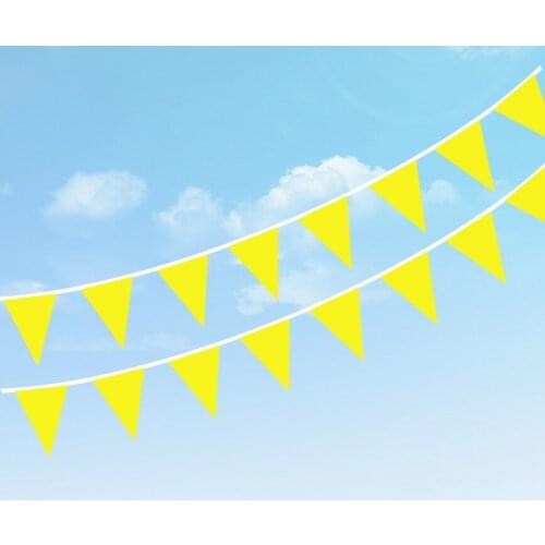 80M 200 Yellow Flags string banner wedding baby shower flags happy birthday banner party supplies Stain Fabric Bunting flag DIY