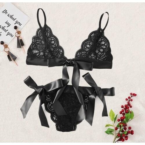 Bras For Women Porno Sexy Lingerie Set Femme Push Up Bra And Panty Set Lace Underwear Bralette Transparent Bra Set Lenceria Bh