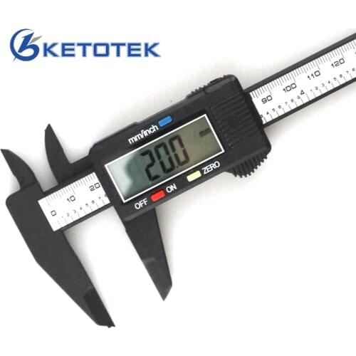 Digital Vernier Caliper 150mm 6inch LCD Display Black Carbon Fiber Micrometer 0.1mm Digital Calipers Micrometro Paquimetro