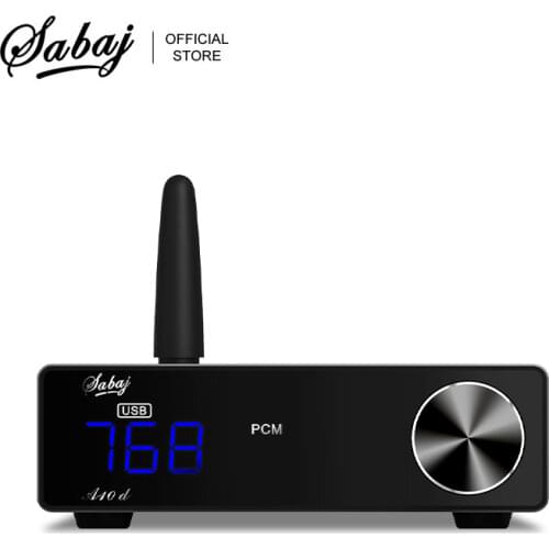 Sabaj A10d Audio Dac Bluetooth5.0 Desktop Hi-Res Decoder Support USB Optical Coaxial DSD512 OPA1612 AK4997EQ With Remote Control
