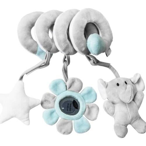 Baby Bed Hanging Toy Spiral Rattle Cart Pendant Interactive Early Education Tool