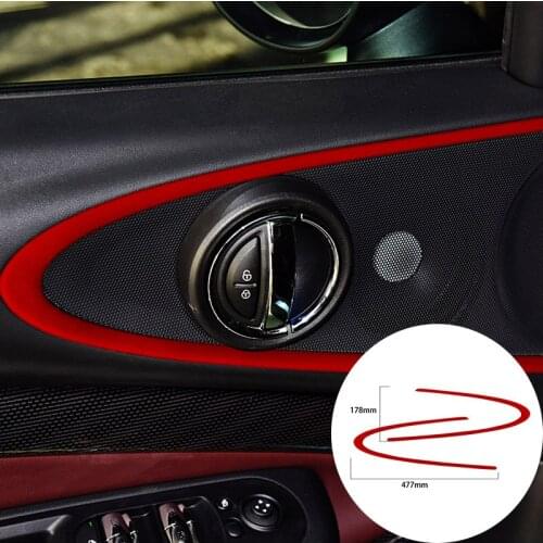 For BMW MINI F54 2015-2020 Alcantara Suede Wrap Car Speaker Horn Panel Strip Cover Trim Stickers Internal Accessories Styling