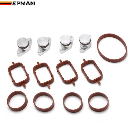 EPMAN 4 x 22mm Aluminium Swirl Flap Bungs W Gaskets For BMW E46 E39 E90 320d 330d 520d 525d 530d Intake Manifold TKYD82K