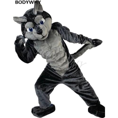 Husky Wolf Dog Cartoon Furry Costume Mascot Costume Cosplay Fursuit Party Fancy Dress Advertising Suit Adult Size