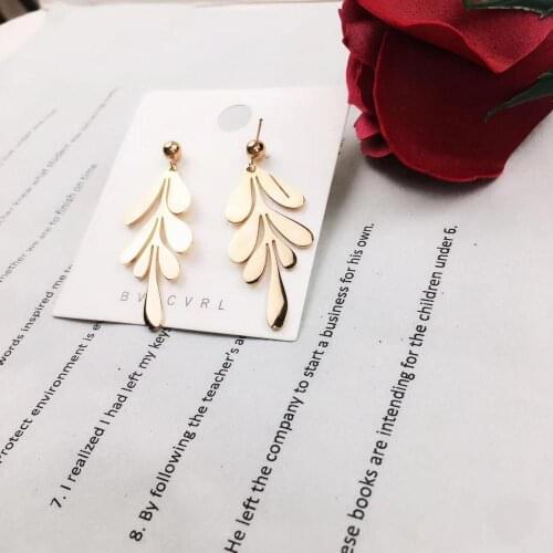 Classic Korean Earrings New Goddess Luxury Gold Luxe Fashion Jewelry Stainless Steel For Women