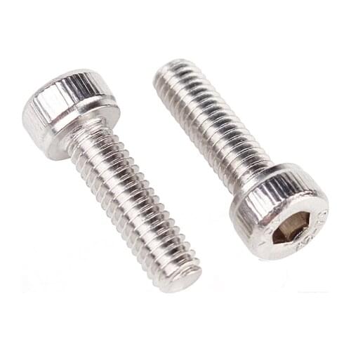 M2 Stainless Steel Screws Allen Hex Socket Head Screw Bolt Fastener M2*3/4/5/6/8/10/12mm/16mm/20mm/25mm/30mm/32mm/35mm/38mm/40mm