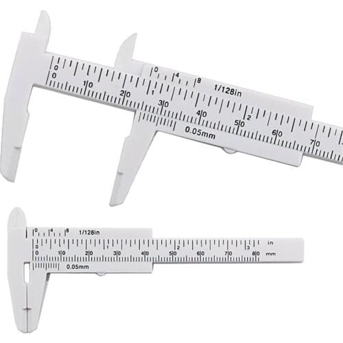 Mini Plastic Vernier Caliper Gauge Micrometer 80MM Mini Ruler Accurate Measurement Tools Standard Vernier Caliper