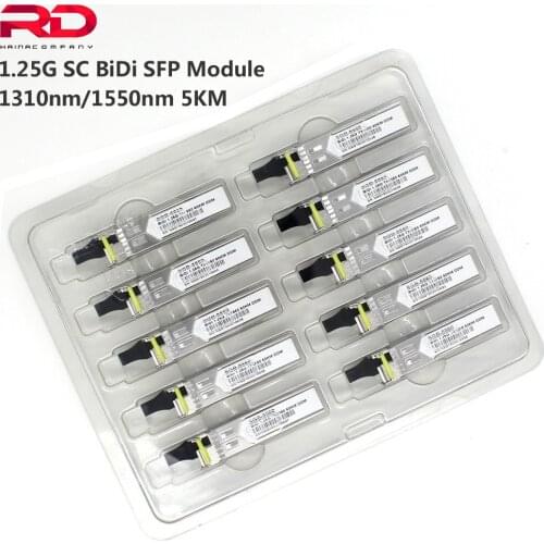 1.25G SC BiDi SFP Module 1310nm/1550nm 3KM 5KM 20KM 40KM 60KM 80KM 120KM WDM switch Transceiver module with DDM For Mikrotik