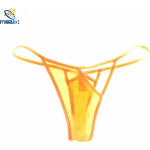 PYONGRAINS Men Thongs Nylon G-string Thongs Bikini 2017 Dance Party Novelty Panties Trunk Jockstrap Gay Underwear Sissy Panties