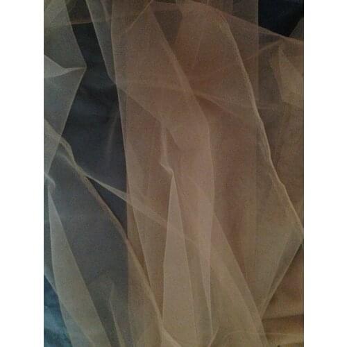 165cm width 8meters dark nude skin color super soft fine mesh tulle sheer tissue for wedding dress pettiskirt ball gown tutu