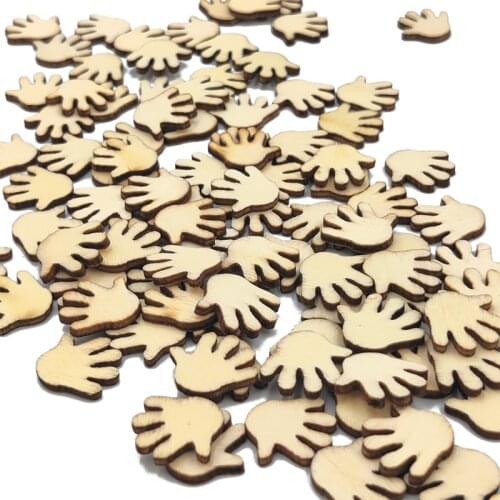 50pcs Natural Wood Unfinished Cutout Veneers Slices for Patchwork DIY Crafting Decoration