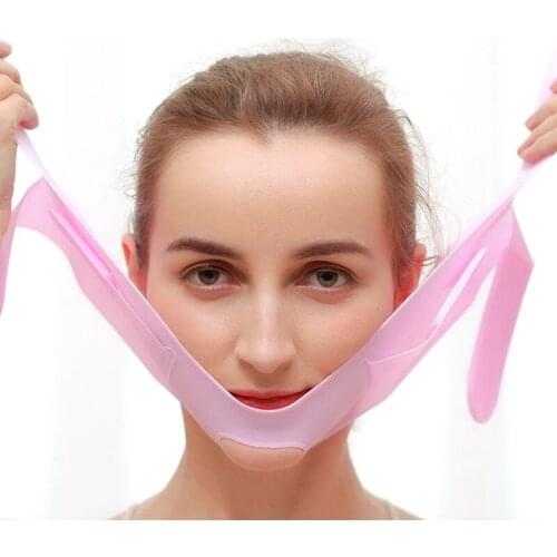 New Nano Silicone V Face Mask Lifting V Line Shape Face Lift UP Facial Slimming Bandage Mask Cheek Chin Neck Slimming Thin Belt