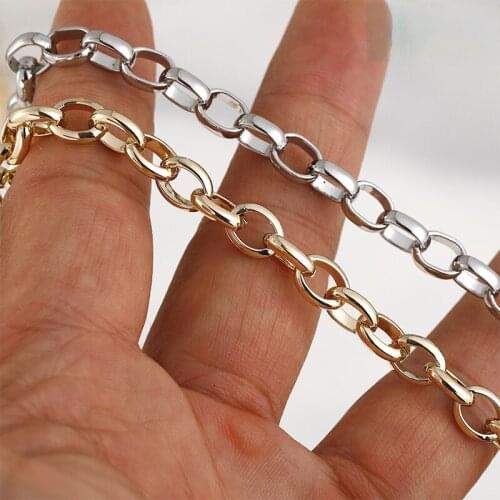 Gold-covered color-preserving European and American O-shaped chain handmade diy jewelry loose chain accessories