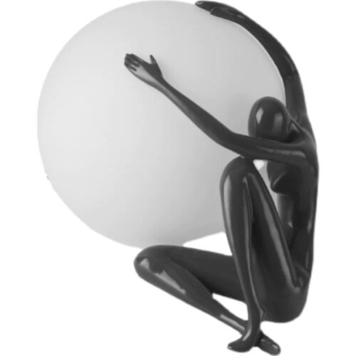 Nordic creative personality model room living room bedroom desk bedside lamp round ball humanoid sculpture table lamp decorative