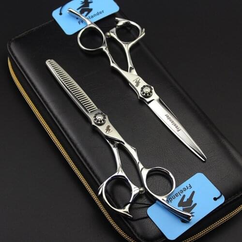 Fleelander Profession Japan Hairdressing Scissors 440C Barbers Cutting Scissors Thinning Shears Hair Scissors