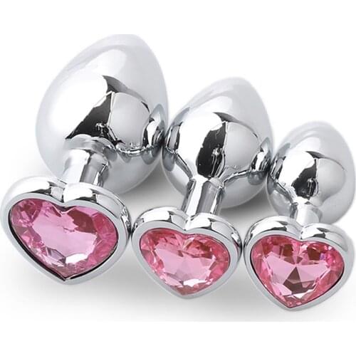 S/M/LAnal Beads Crystal Jewelry Round Butt Plug Stimulator Sex Toys Dildo Stainless Steel Anal Plug For Gay Couple anal plug