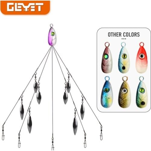 Fishing Alabama Rig 5pcs/lot 5 Arms Head Umbrella Lure With Swivel Snap Connector Swimming Bass Bait Kit 10g-24g Tackle