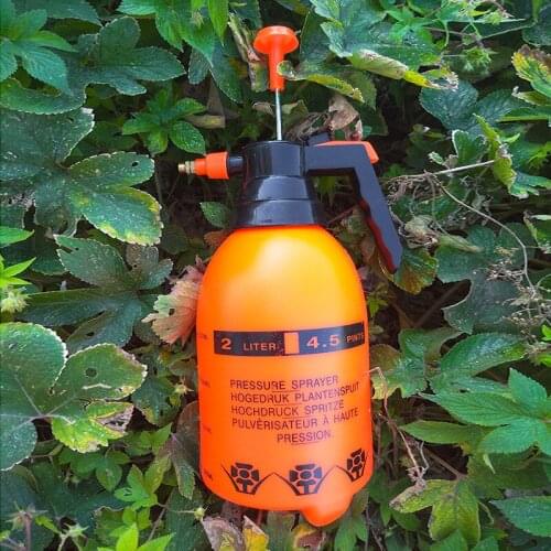 Orange Hand Pressure Trigger Sprayer Bottle Adjustable Copper Nozzle Head Manual Air Compression Pump Spray Bottle JU31208