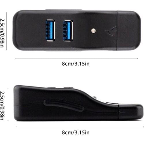 High Speed 4Ports USB HUB 3.0 USB Splitter Adapter for PC Notebook Tablet Laptop
