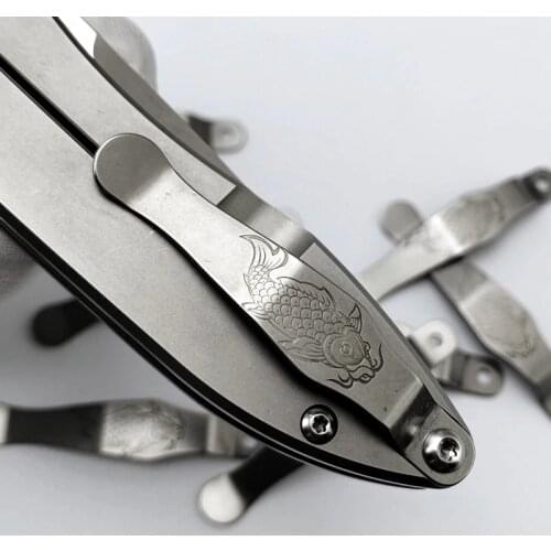 Koi 812 Back Clip Titanium Titanium Alloy Back Clip 901 Accessories Knife Clip 902 Back Clip Accessories EDC Tools