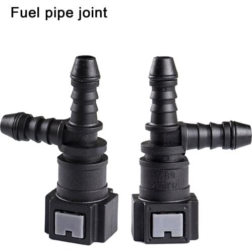 1 Pc Black Nylon Automotive Fuel Line 7.89 ID6 F-Type 180 Degree Straight Coupling Female Quick Connector