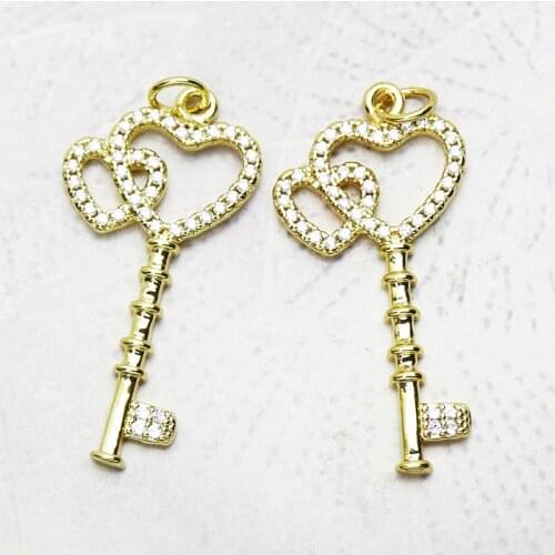 10Pcs Heart key shape pendant Jewelry Pendant Charms Jewelry Accessories Jewelry pendant Gift Fashion jewelry Pendant 8364