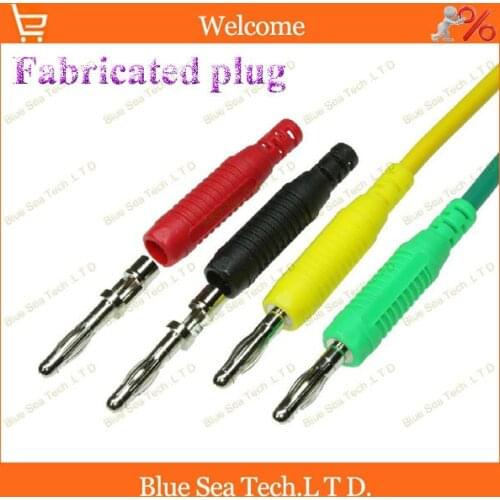 10pcs Five color DIY welded type 4mm audio banana plug fabricated plug for Multimeter,30VDC 60VAC /MAX. 24A Free Shipping