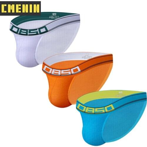 3Pcs Ins Style Cotton Gay Panties Jockstrap Mens Briefs Low Waist Innerwear Sexy Man Underwear Brief Men Underpants BS3133